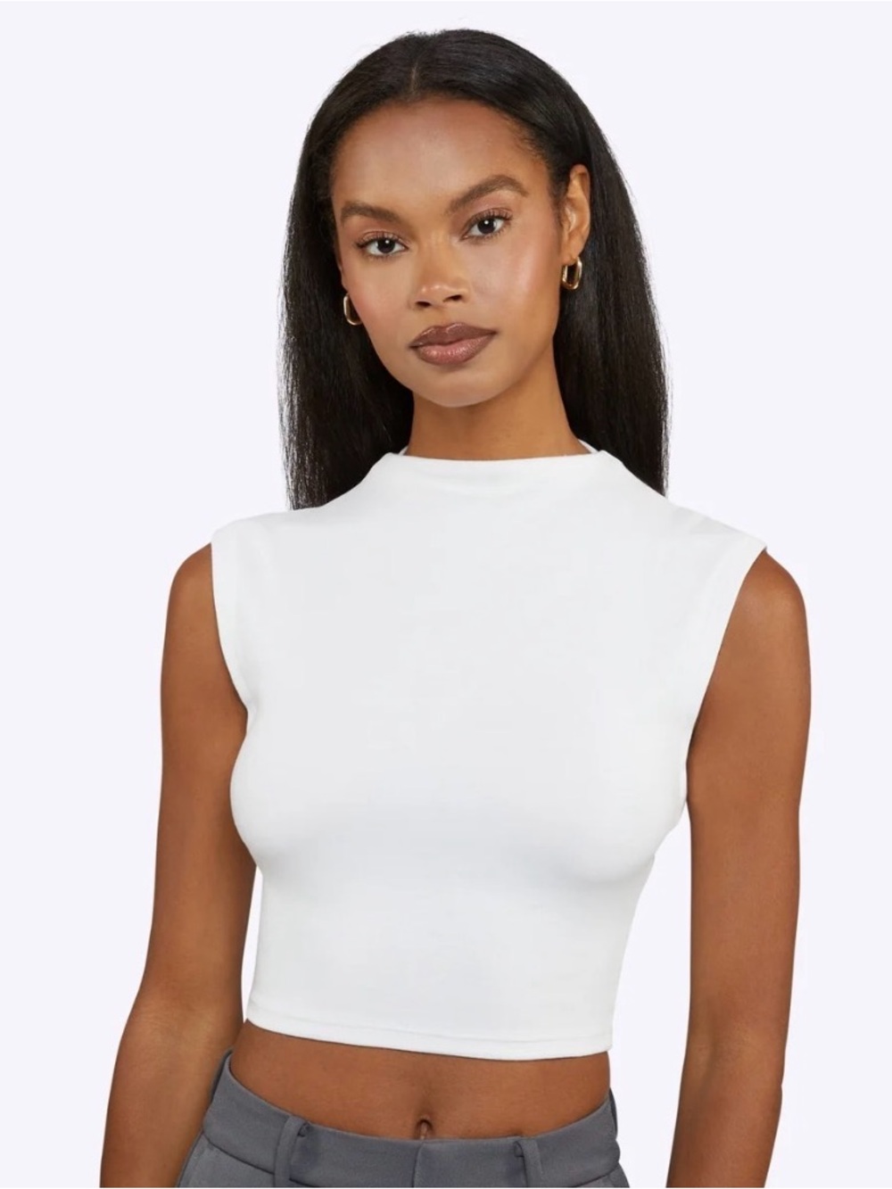 Cuts Clothing White Sleeveless Tomboy Tee